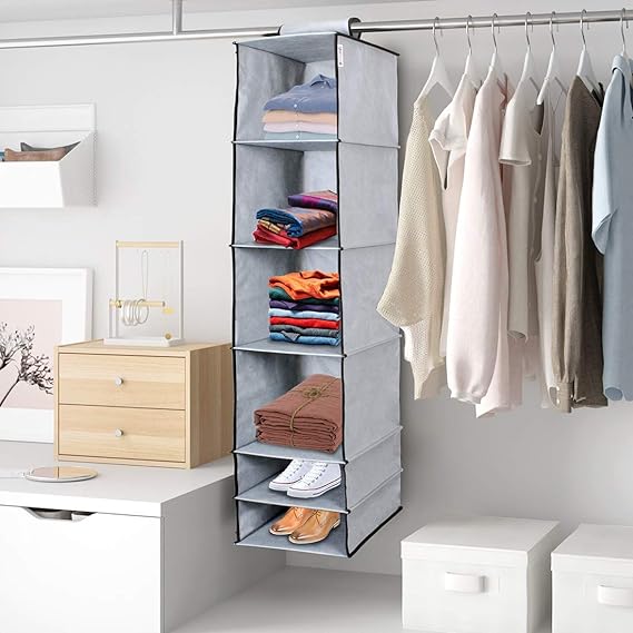 6 Shelves Foldable Hanging Wardrobe