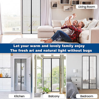 Mesh Magnetic Mosquito Screen Door Net Curtain