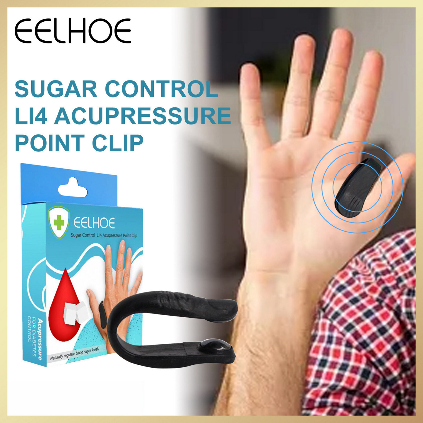 Sugar Control LI4 Acupressure Point Clip